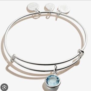 NEW- Alex and Ani Aquamarine Silver Bracelet